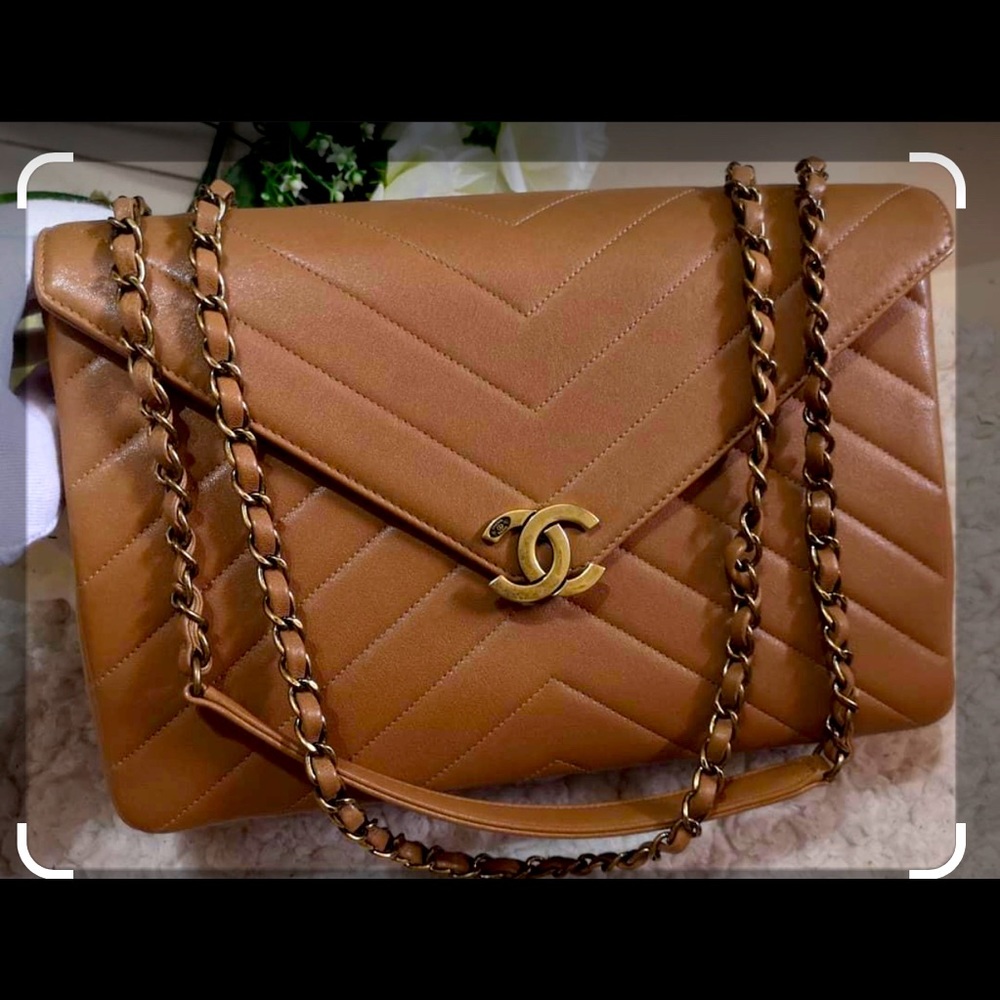 ISO a Chanel envelope bag in camel